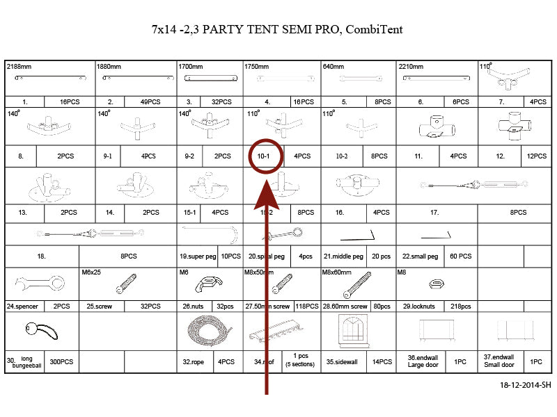 4-namjenska spojnica, Ø42-Ø54mm, 110°