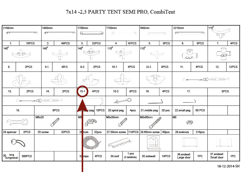 3-ways ground bar connector, Ø42+Ø54 mm
