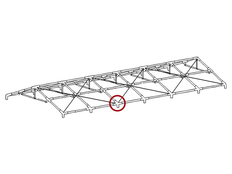 4-ways connector, Ø42+Ø54 mm, 110°