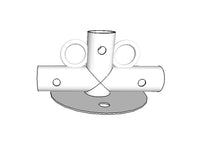 3-Wege-Verbindungsstück für Grundrahmen, Ø42+Ø54mm