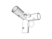 3-Wege-Verbinder mit 2 Ringen, Ø42-54mm