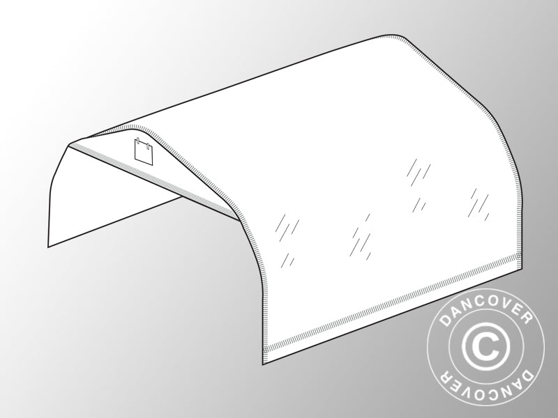 Cover for Polytunnel greenhouse 5.4x6 m, 180 Micron foil, Transparent