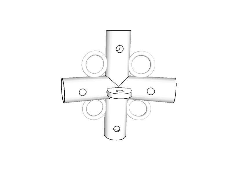 3-smjerni konektor s 4 prstena+ prirubnica, Ø42-54mm, 140°