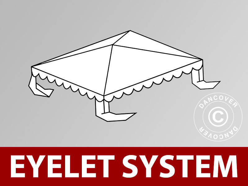 Dakbedekking voor Partytent UNICO, PVC/Polyester, 3x3m, Wit