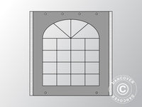 Seitenwand mit Fenster für Partyzelt UNICO, PVC/Polyester, 3m, dunkelgrau