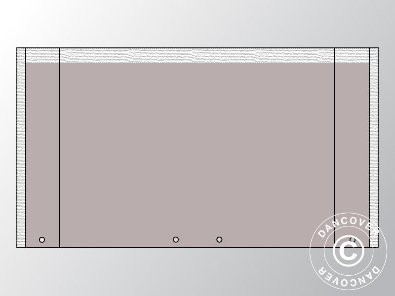 Endwall UNICO 4 m with wide door, Sand