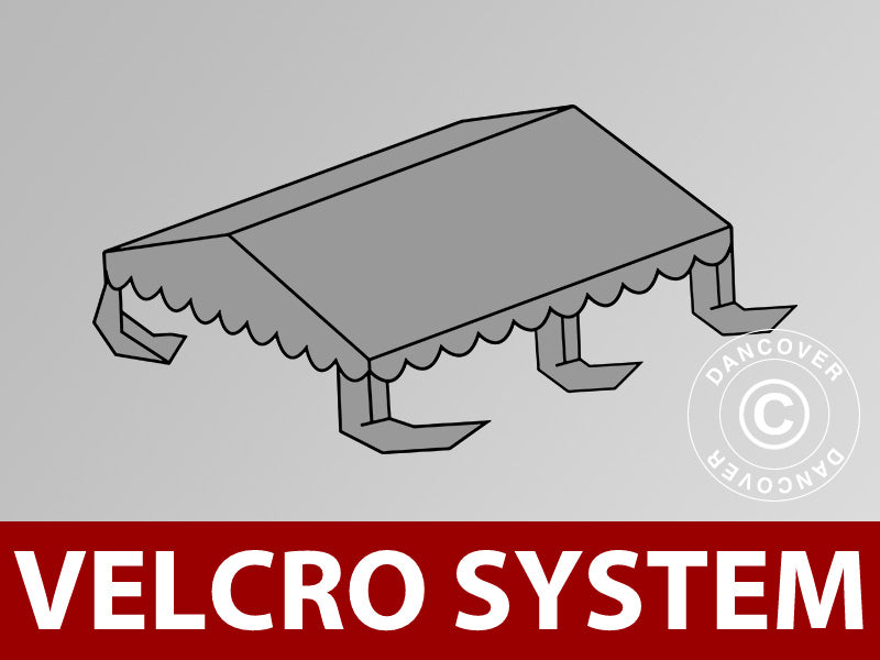 Kattopeite juhlateltalle UNICO, PVC/Polyesteri, 4x4m, Tumma harmaa