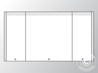 Endwall UNICO 6 m with narrow door, White