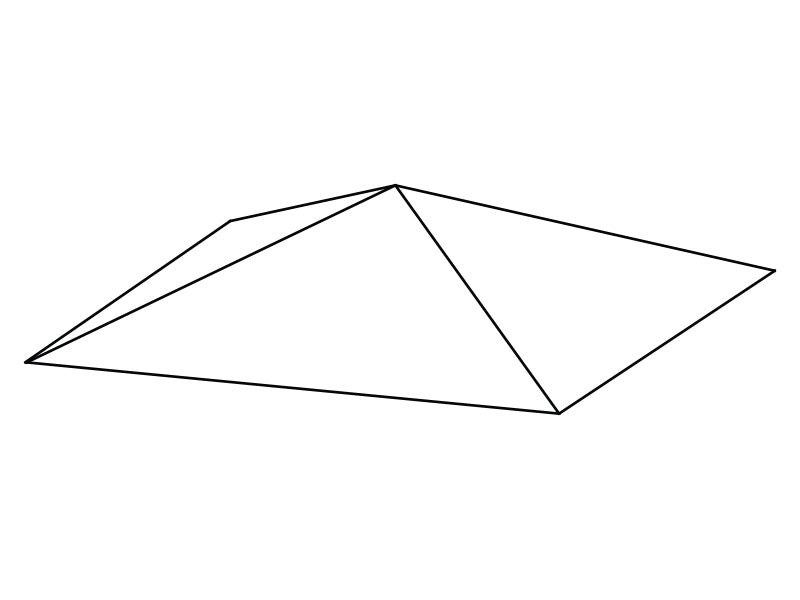 Winddak voor Tuinpaviljoen Osiris 3x3m/3,5x3,5m, Zand