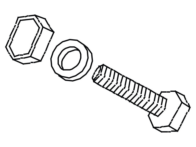 Bolts and nuts, 88 pcs. + 2 spanners