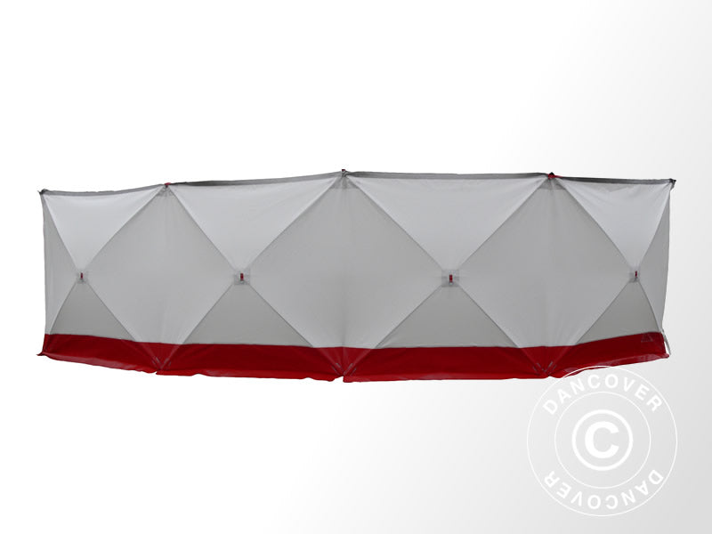 Tela de Segurança FleXshelter PRO, 7,2x1,8m, Branca/Vermelho