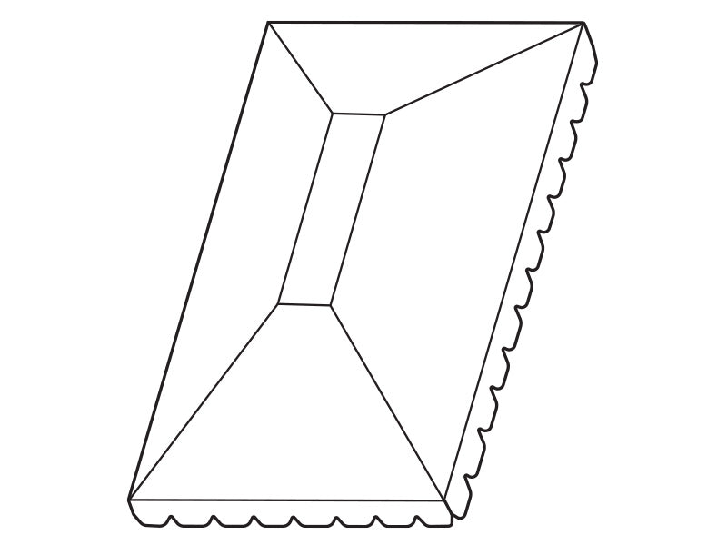 Toit pour Tonnelle de jardin Osiris 4x6m, Gris