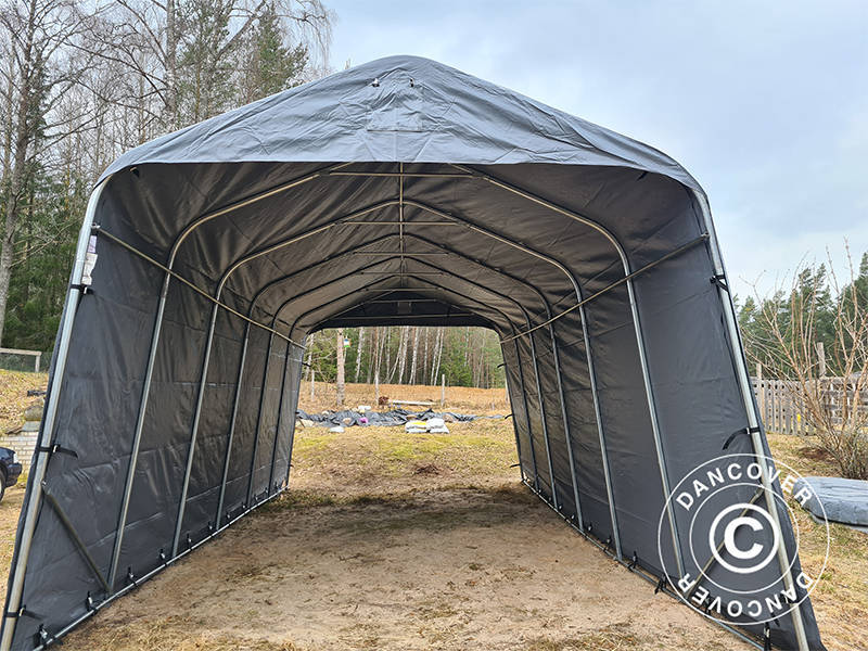 Tenda garage PRO 3,77x7,3x3,18m PVC, Grigio