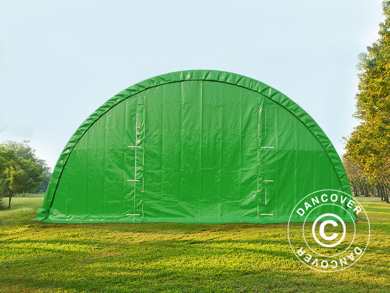Arched Storage tent 9.15x12x4.5 m, PVC, Green