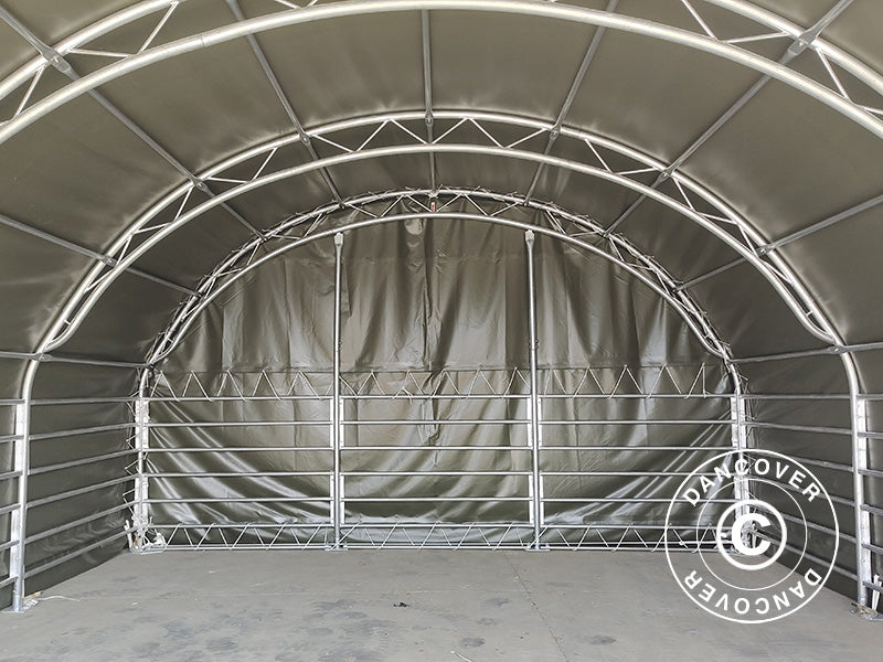 Mājlopu novietne Kopņu 6x6x3,7m, PVC, Zaļa