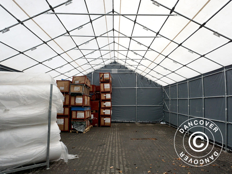 Zelthalle Titanium 7x14x2,5x4,2m, Weiß/Grau