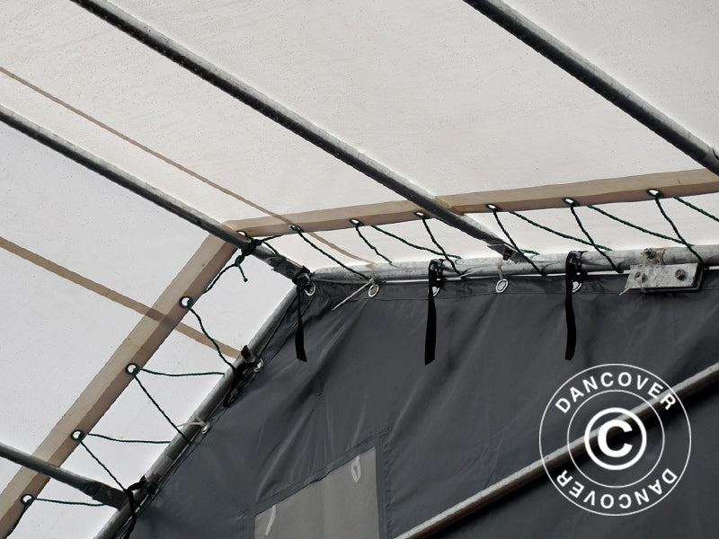 Zelthalle Titanium 7x14x2,5x4,2m, Weiß/Grau