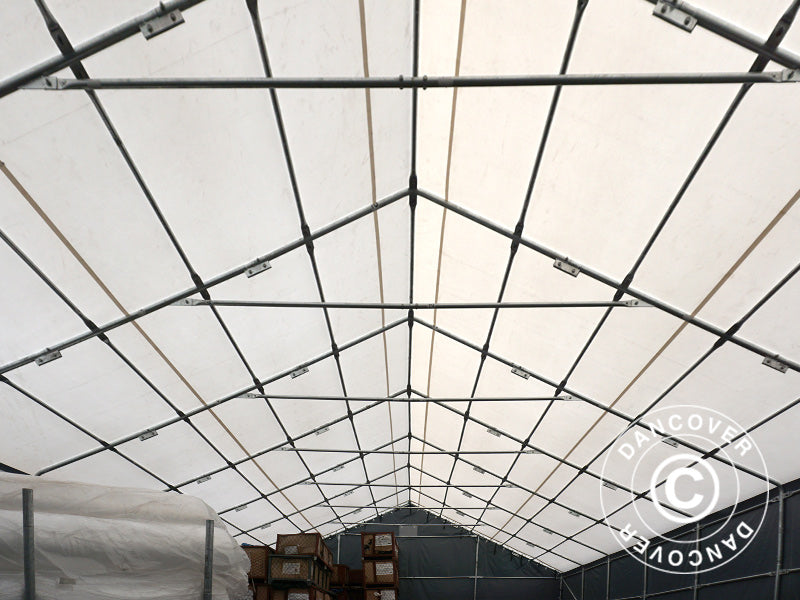 Zelthalle Titanium 7x14x2,5x4,2m, Weiß/Grau