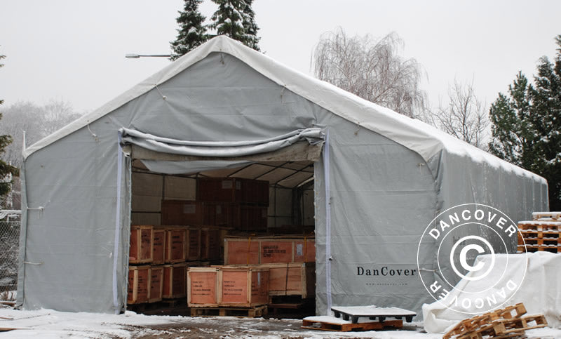 Skladišni šator Titanium 7x14x2,5x4,2m, Bijela/Siva