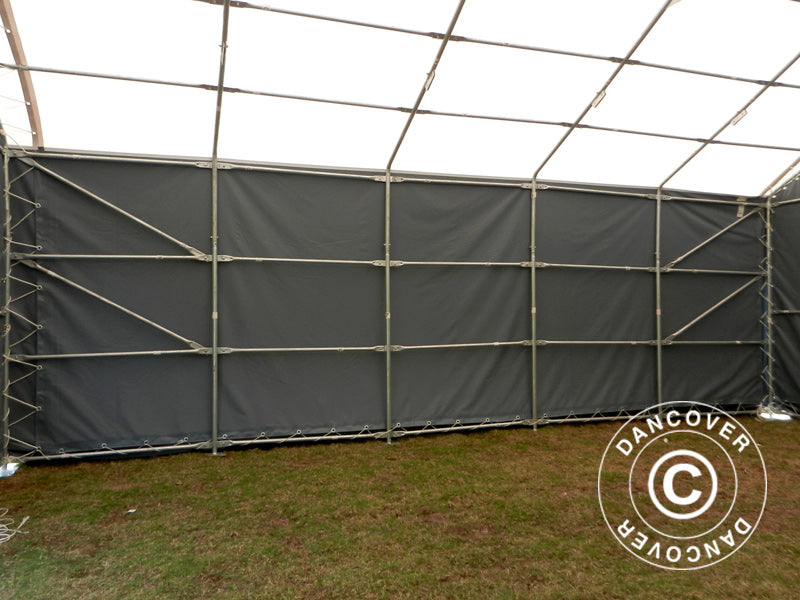 Skladišni šator Titanium 8x9x3x5m, Bijela/Siva