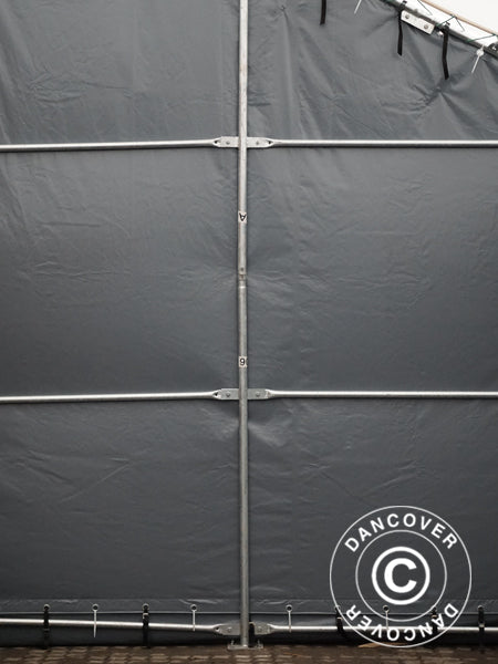 Zelthalle Titanium 8x16,2x3x5m, Weiß/Grau