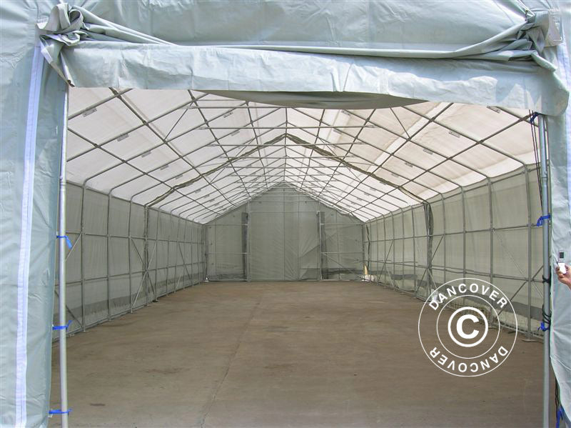 Zelthalle Titanium 8x16,2x3x5m, Weiß/Grau