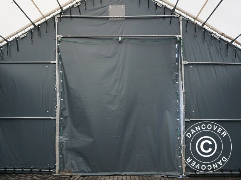 Skladišni šator Titanium 8x18x3x5m, Bijela/Siva