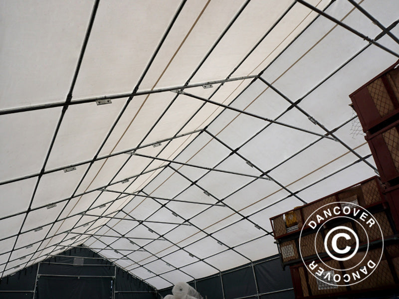 Storage shelter Titanium 8x27x3x5 m, White/Grey