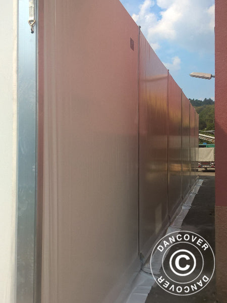 Industrielle Lagerhalle Alu 12x12x5,42m mit Schiebetor, PVC, weiß