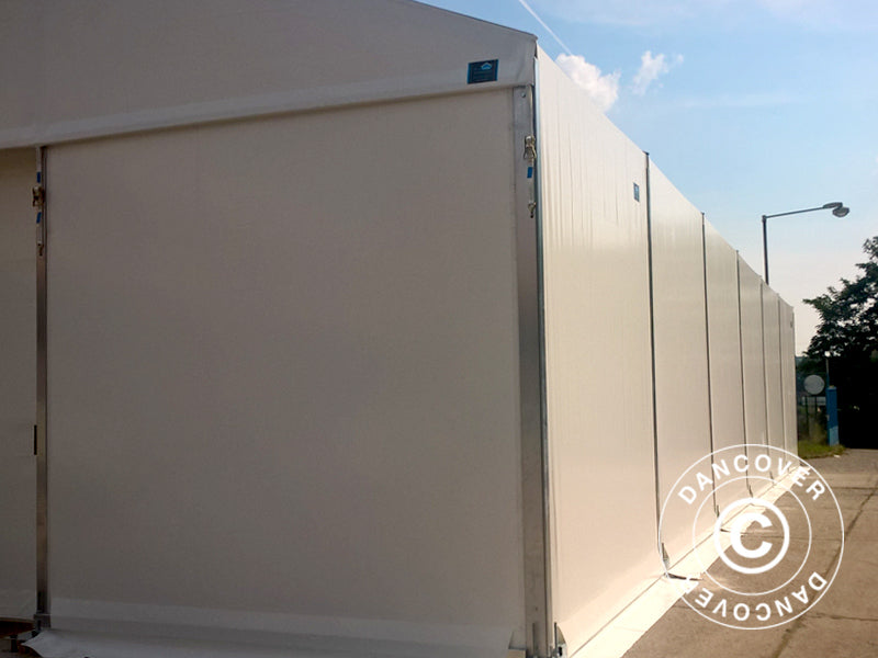 Industrielle Lagerhalle Alu 20x30x8,04m mit Schiebetor, PVC, weiß