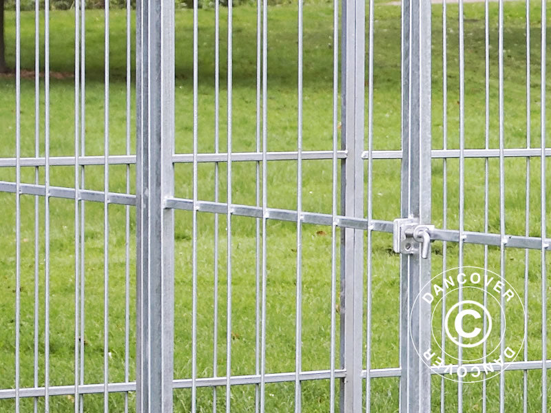 Suņu voljērs, 2,4x1,2x1,8m, Tērauds, 2,88m²