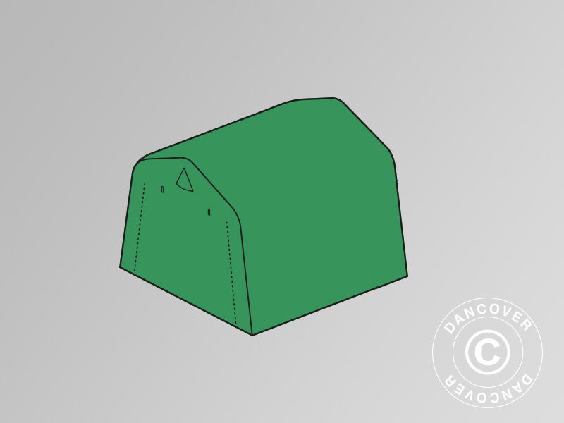 Jumta segums priekš noliktavas telts PRO 2x2m PE, Zaļš