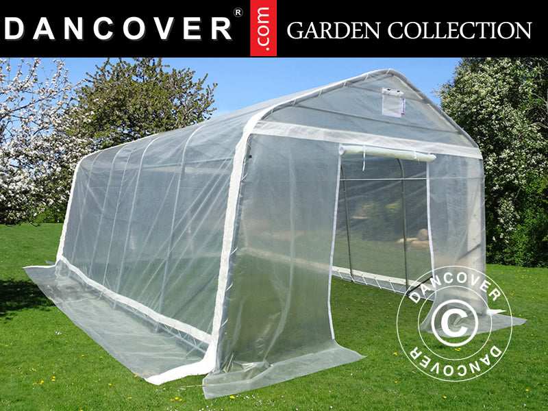 3,6x6x2,7m Greenhouse Tunnel Transp.PE 180mic SH