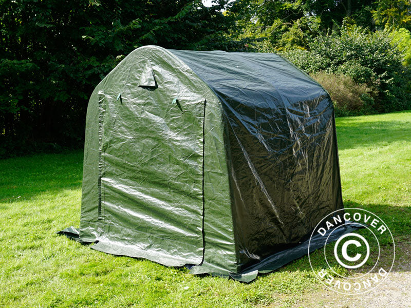 Storage tent PRO 2x2x2 m PE, with ground cover, Green/Grey