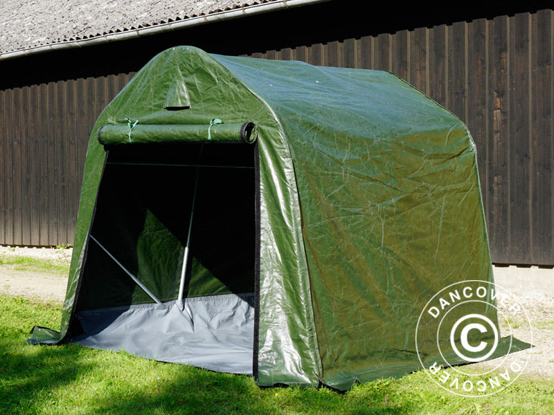 Storage tent PRO 2x2x2 m PE, with ground cover, Green/Grey