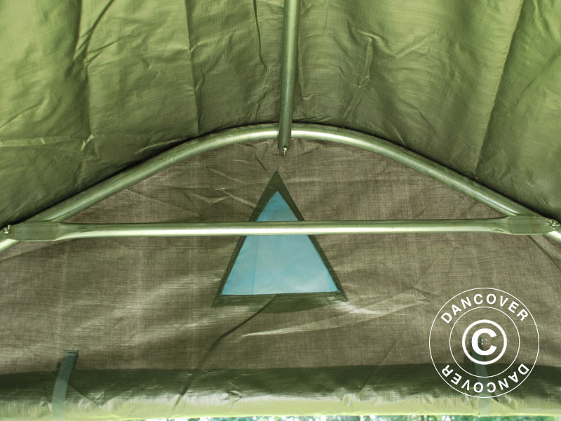 Tente de stockage PRO 2x2x2m PE, avec couverture de sol, Gris