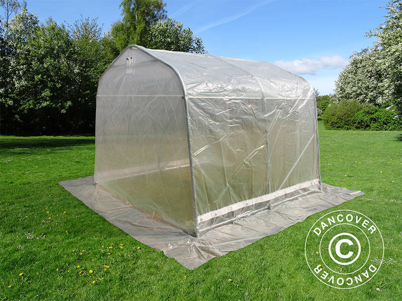 Polytunnel greenhouse, 2.4x2.4x2 m, PE, 5.7 m², Transparent