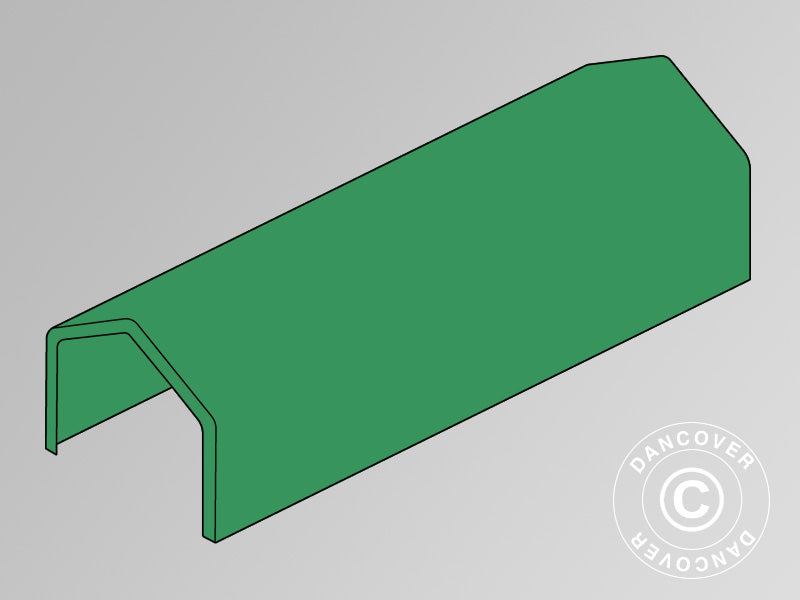Roof Cover for Storage Shelter PRO XL 4x12x3.5 m PVC, Green