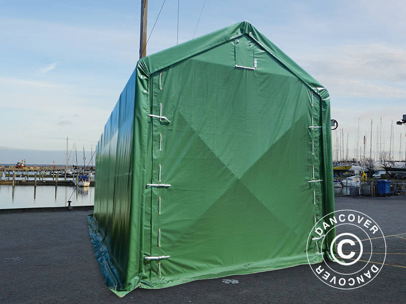 Storage shelter PRO XL 4x12x3.5x4.59 m, PVC, Green
