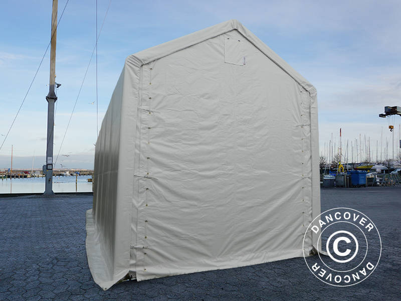 Lagerzelt PRO XL 4x12x3,5x4,59m, PVC, Weiß