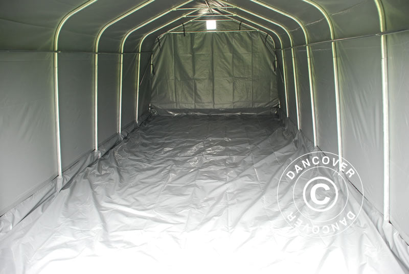 Garažni šator PRO 3,6x6x2,7m PVC s podnim platnom, Siva