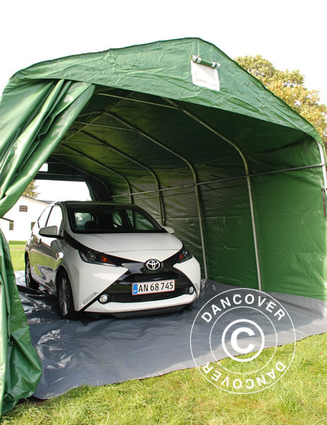 Portable garage PRO 3.6x6x2.7 m PVC with ground cover, Green