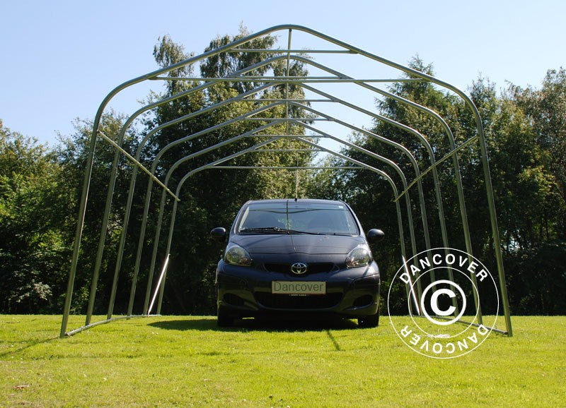 Carpa garaje PRO 3,6x6x2,7m PVC con cubierta para suelo, Verde