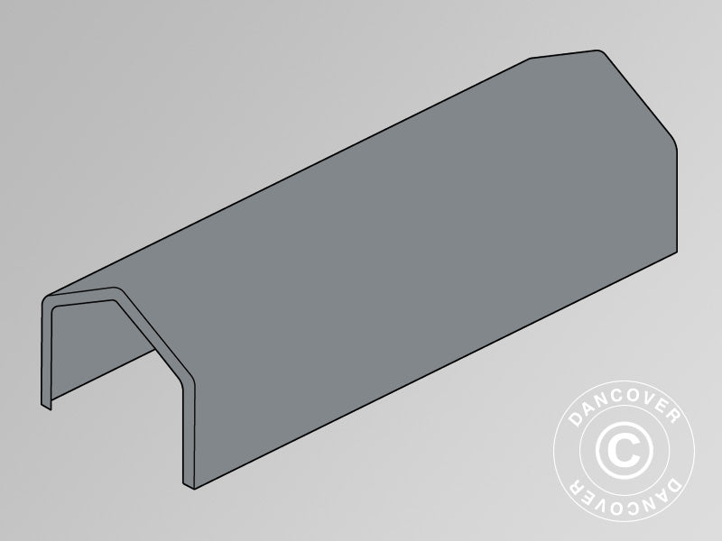 Copertura del Tetto per Capannone tenda PRO 4x12m PVC, Grigio