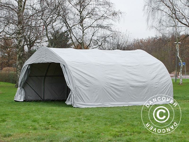 Prenosiva dupla garaža 5,4x6x2,9m PVC, Siva