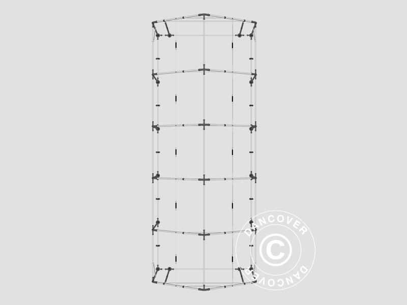 Tente de Stockage PRO 4x10x2x3,1m, PVC, Gris