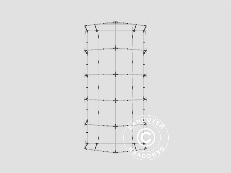 Lagerzelt PRO 5x10x2x3,39m, PVC, Grau