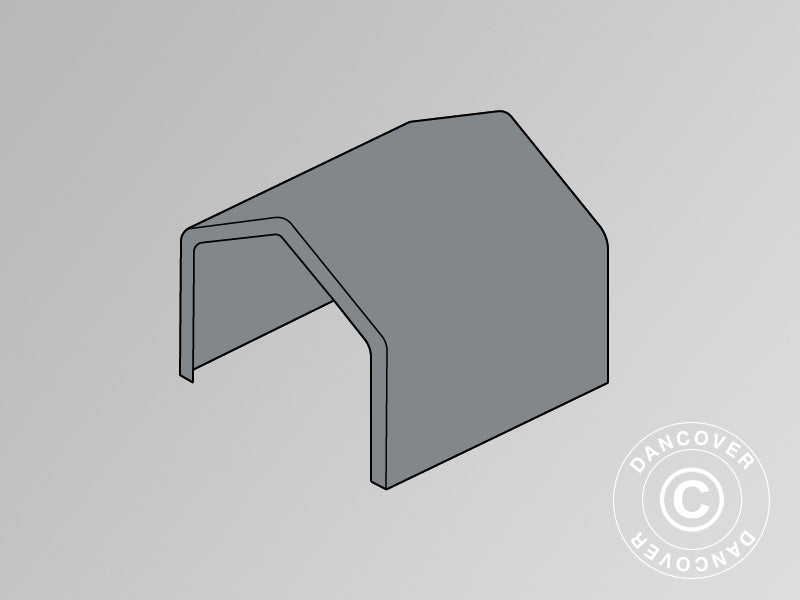 Copertura del Tetto per Capannone tenda PRO 6x6m PVC, Grigio