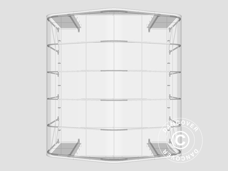 Lagerzelt PRO 6x6x3,7m PVC, Grau