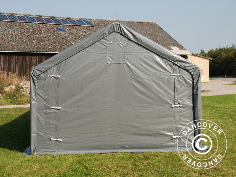 Skladišni šator PRO 5x12x2x3,39m, PVC, Siva